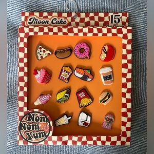 Moon Cake set of 15 food-themed Croc jibbitz